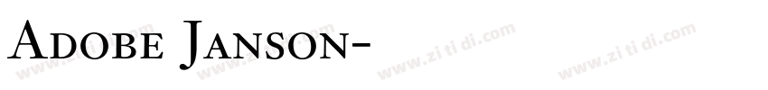 Adobe Janson字体转换